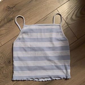 pale blue crop top